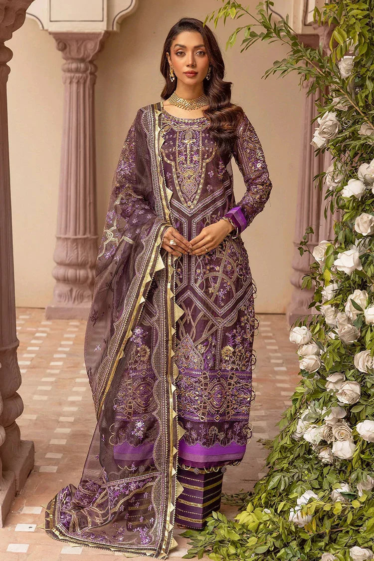 Tessa - Bridal Wear Dresses Collection - Malika Jaan (D-01 Purple) - Unstitched