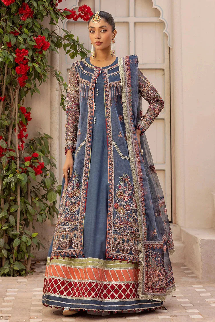 Tessa - Bridal Wear Dresses Collection - Maharani (D-02 Blue) - Unstitched