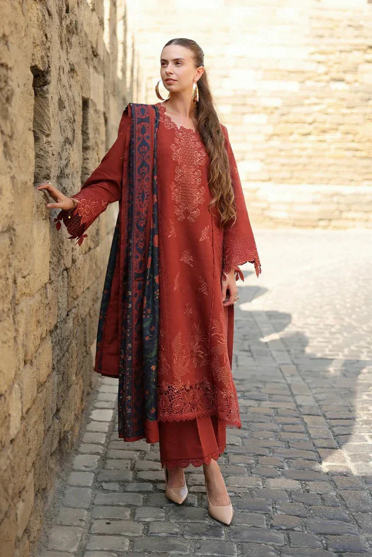 Rang Rasiya - Carnation Winter Luxury Shawl Edit - 14 Cardamom - Unstitched