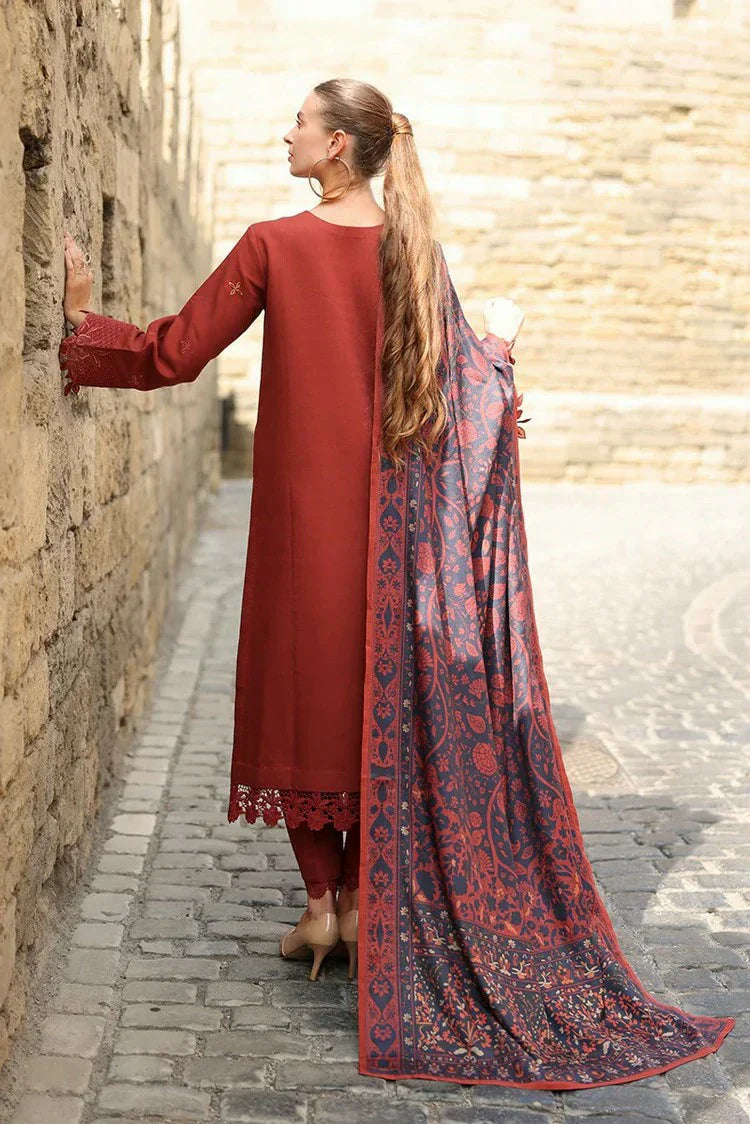 Rang Rasiya - Carnation Winter Luxury Shawl Edit - 14 Cardamom - Unstitched