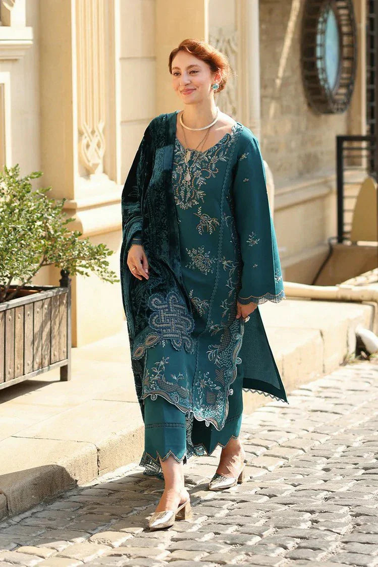Rang Rasiya - Carnation Winter Luxury Shawl Edit - 01 Mint - Unstitched