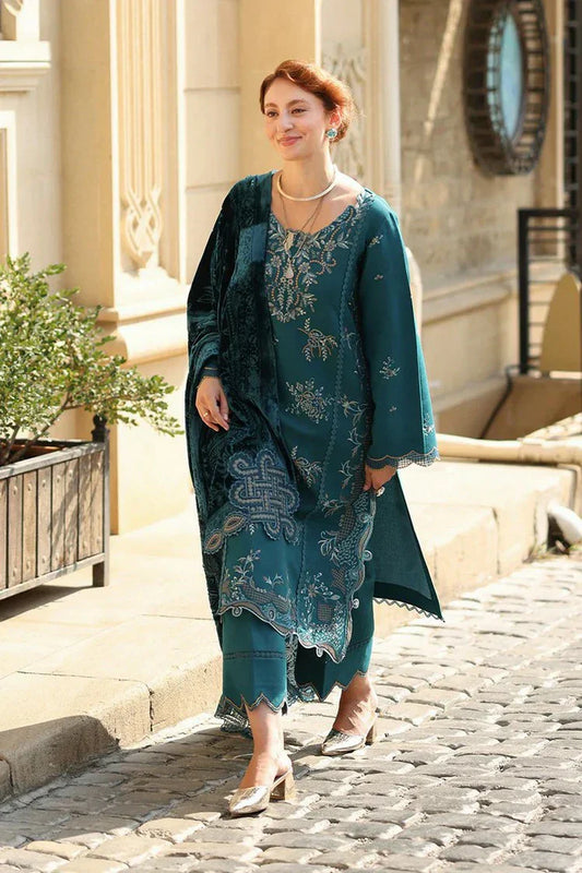 Rang Rasiya - Carnation Winter Luxury Shawl Edit - 01 Mint - Unstitched