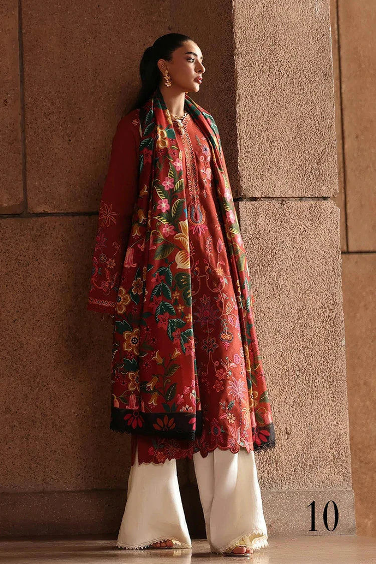 Rajbari - Winter Shawl Edit - Design 10 - Unstitched