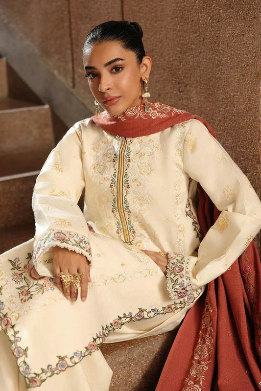 Rajbari - Winter Shawl Edit - Design 11 - Unstitched