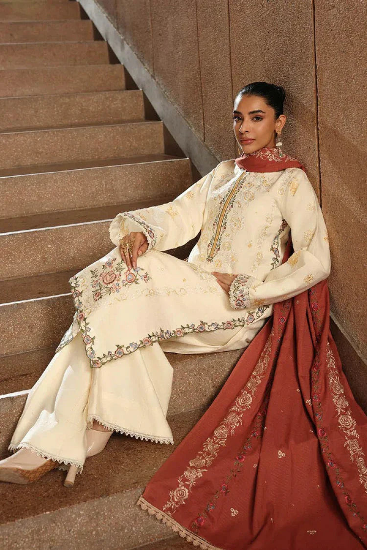 Rajbari - Winter Shawl Edit - Design 11 - Unstitched