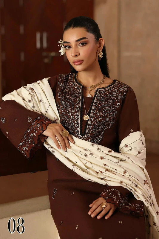 Rajbari - Winter Shawl Edit - Design 08 - Unstitched