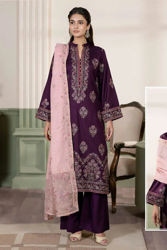 Noor e Fajar - Nisha Embroidered Winter Raw Silk Collection - IS-011 - Unstitched