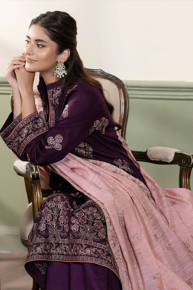 Noor e Fajar - Nisha Embroidered Winter Raw Silk Collection - IS-011 - Unstitched