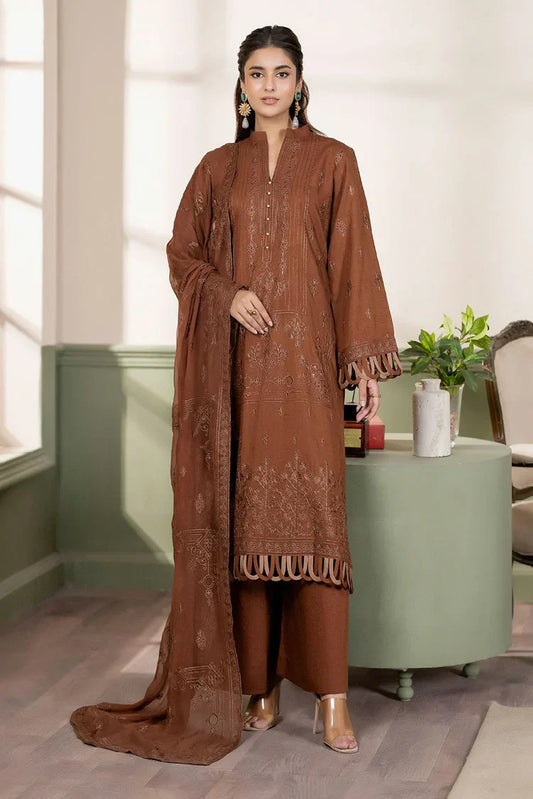 Noor e Fajar - Nisha Embroidered Winter Raw Silk Collection - IS-012 - Unstitched
