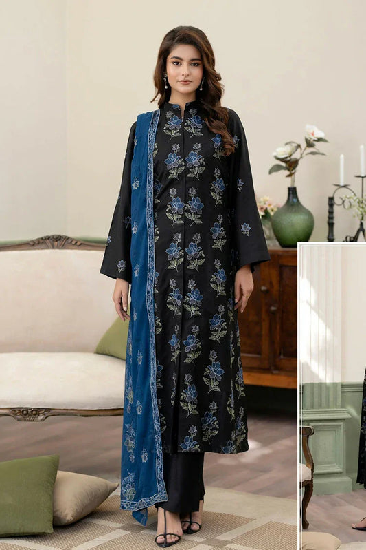 Noor e Fajar - Nisha Embroidered Winter Raw Silk Collection - IS-002 - Unstitched
