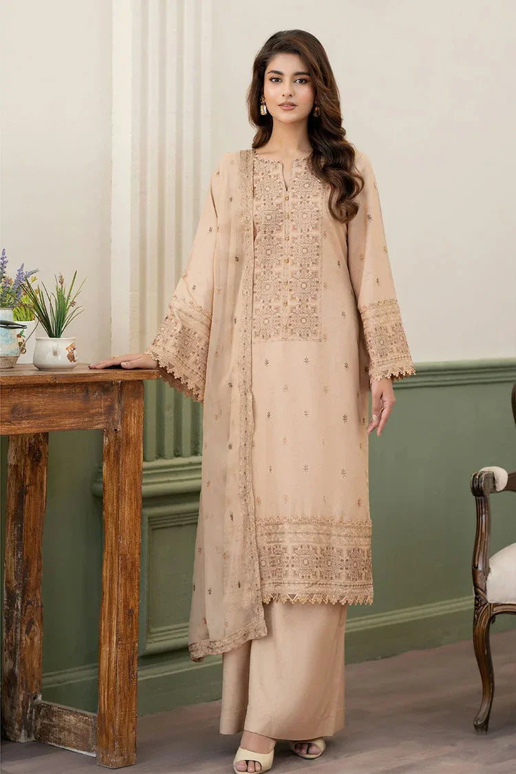 Noor e Fajar - Nisha Embroidered Winter Raw Silk Collection - IS-003 - Unstitched