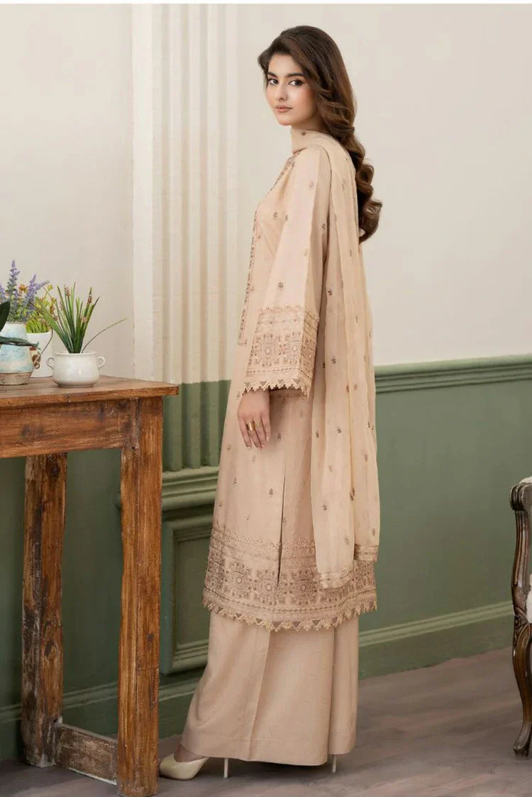 Noor e Fajar - Nisha Embroidered Winter Raw Silk Collection - IS-003 - Unstitched
