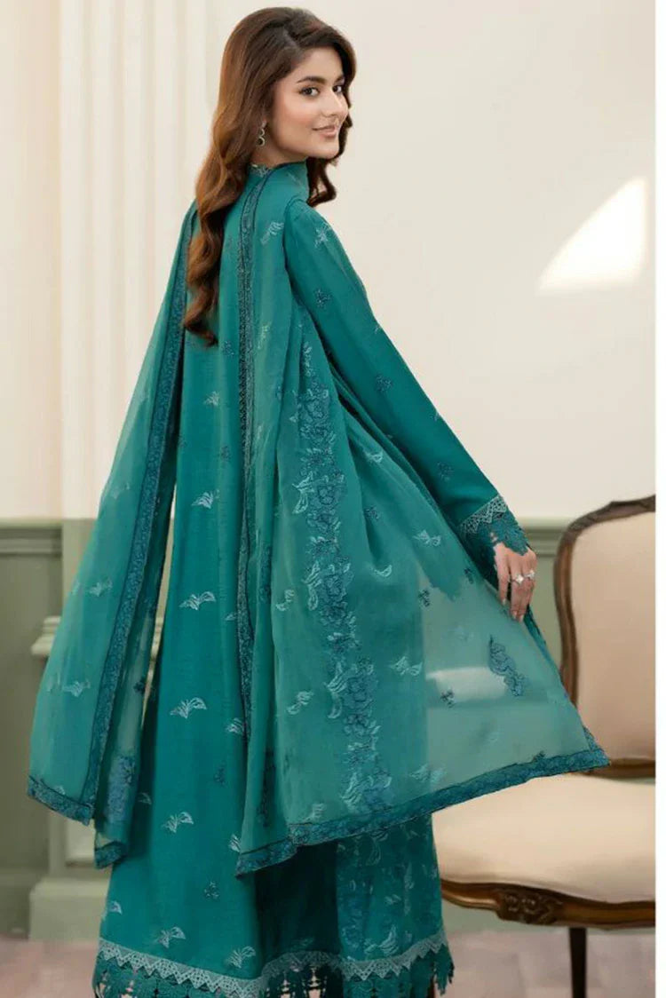 Noor e Fajar - Nisha Embroidered Winter Raw Silk Collection - IS-006 - Unstitched