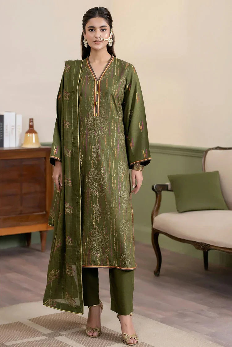 Noor e Fajar - Nisha Embroidered Winter Raw Silk Collection - IS-009 - Unstitched