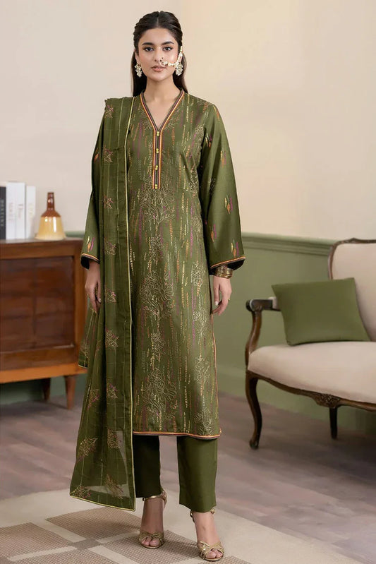 Noor e Fajar - Nisha Embroidered Winter Raw Silk Collection - IS-009 - Unstitched