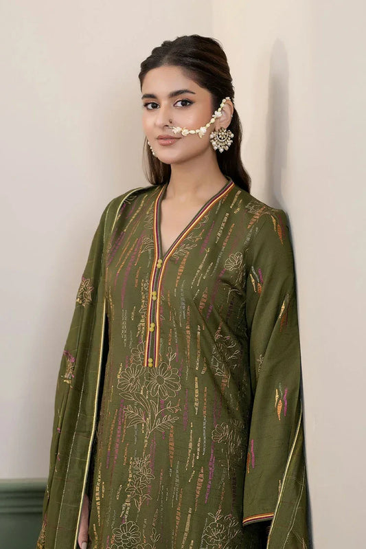 Noor e Fajar - Nisha Embroidered Winter Raw Silk Collection - IS-009 - Unstitched