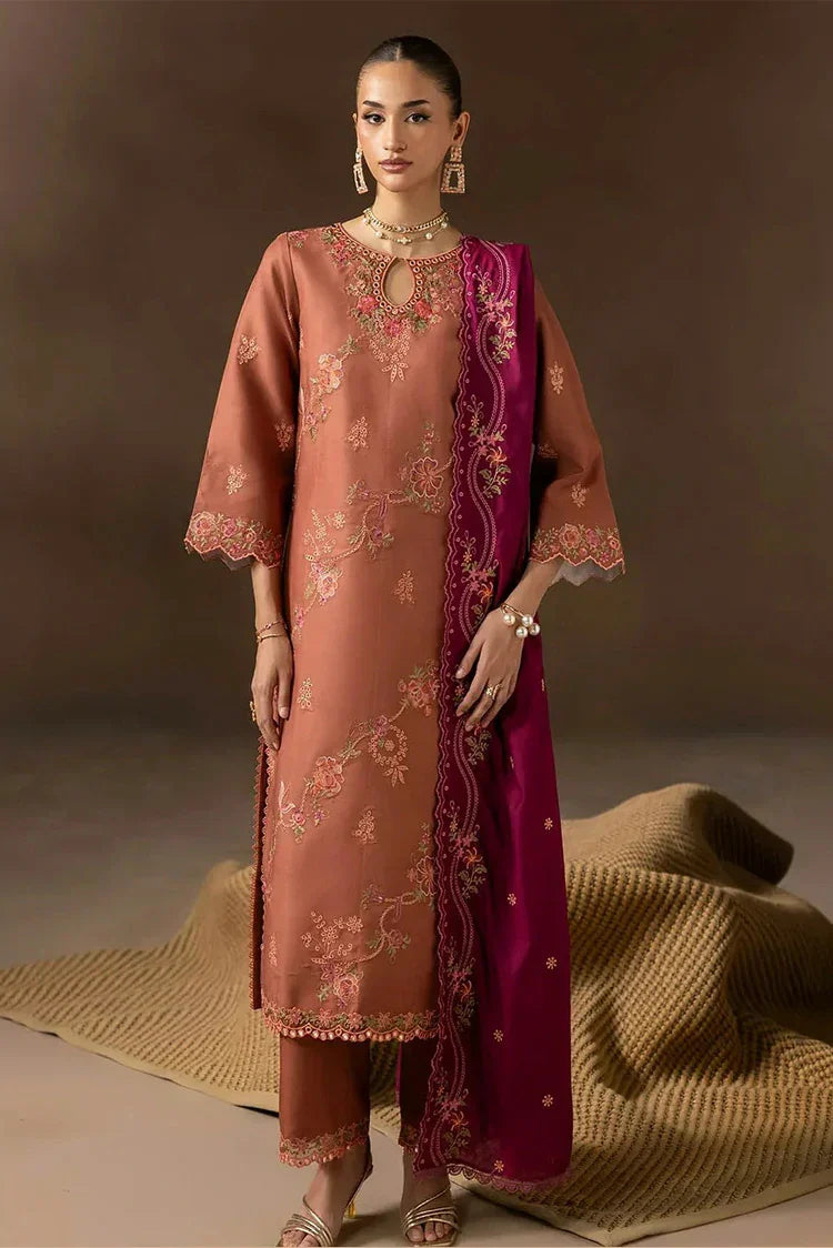 Rajbari - Sareen Premium Viscose Chikankari Collection - Design 12 - Unstitched