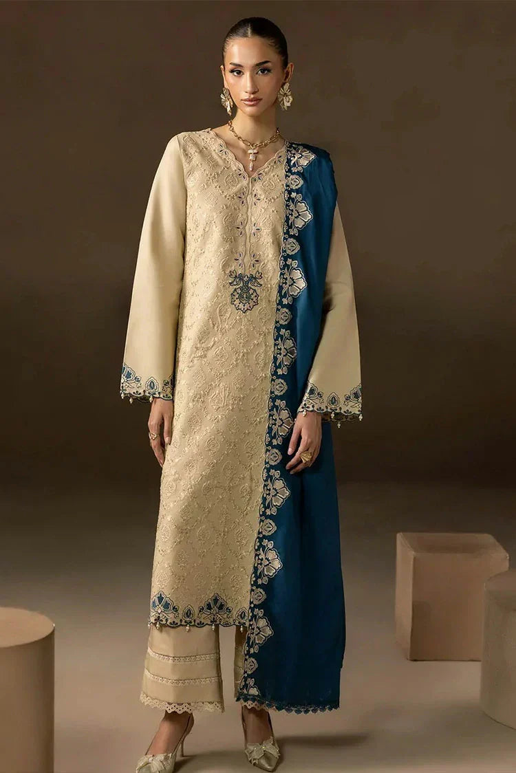 Rajbari - Sareen Premium Viscose Chikankari Collection - Design 06 - Unstitched