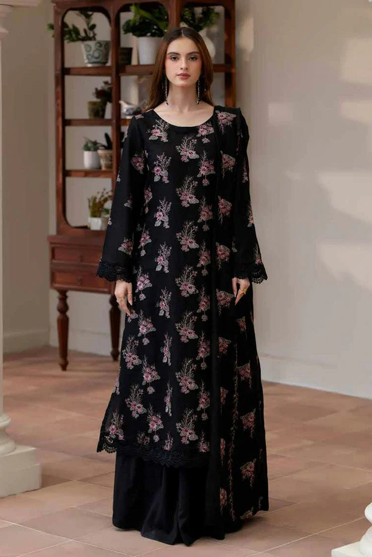 Noor e Fajar - Miraal Embroidered Plain Karandi Collection - KR-247 - Unstitched