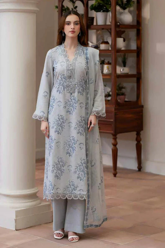 Noor e Fajar - Miraal Embroidered Plain Karandi Collection - KR-248 - Unstitched