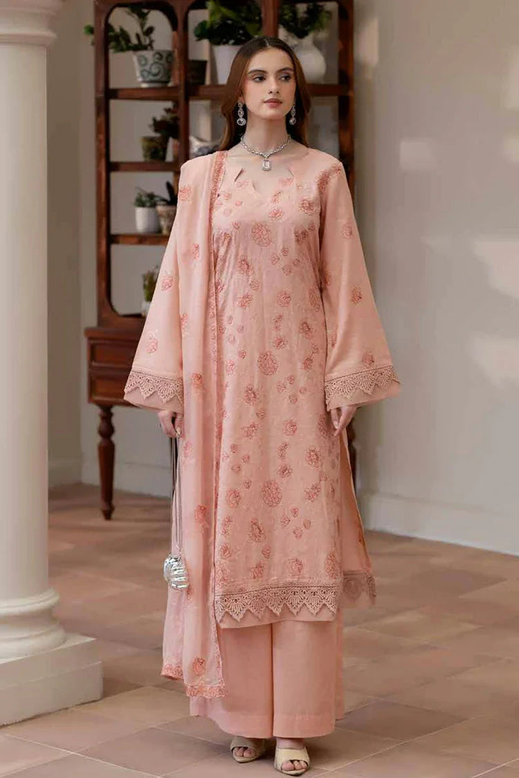 Noor e Fajar - Miraal Embroidered Plain Karandi Collection - KR-249 - Unstitched