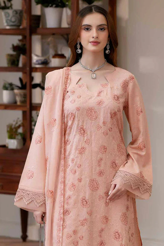 Noor e Fajar - Miraal Embroidered Plain Karandi Collection - KR-249 - Unstitched