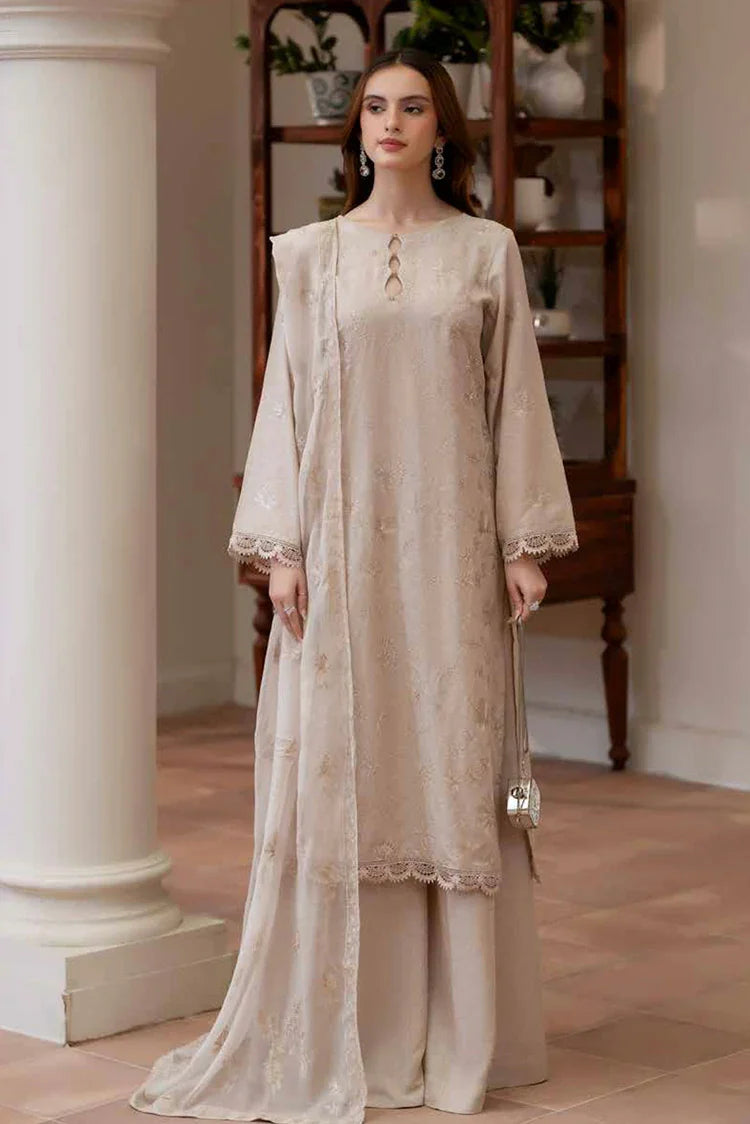 Noor e Fajar - Miraal Embroidered Plain Karandi Collection - KR-250 - Unstitched