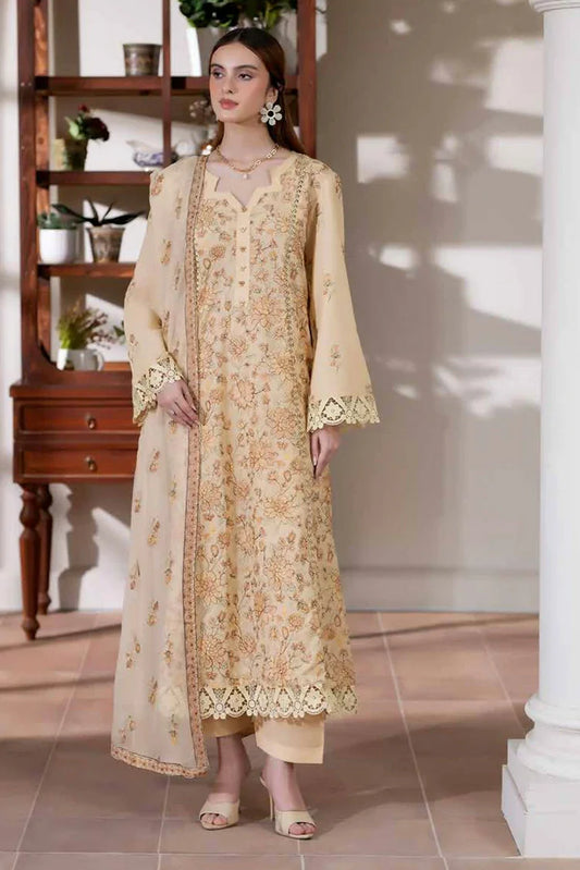 Noor e Fajar - Miraal Embroidered Plain Karandi Collection - KR-251 - Unstitched