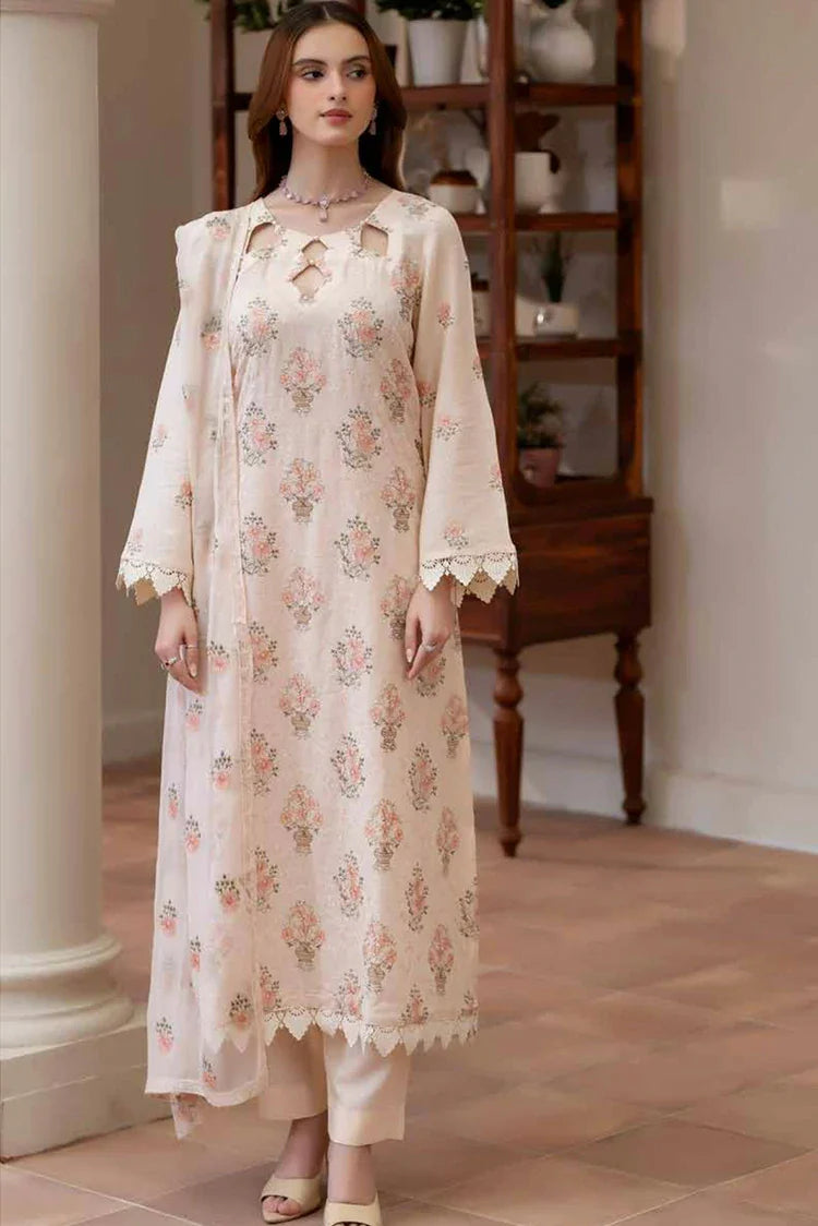 Noor e Fajar - Miraal Embroidered Plain Karandi Collection - KR-252 - Unstitched