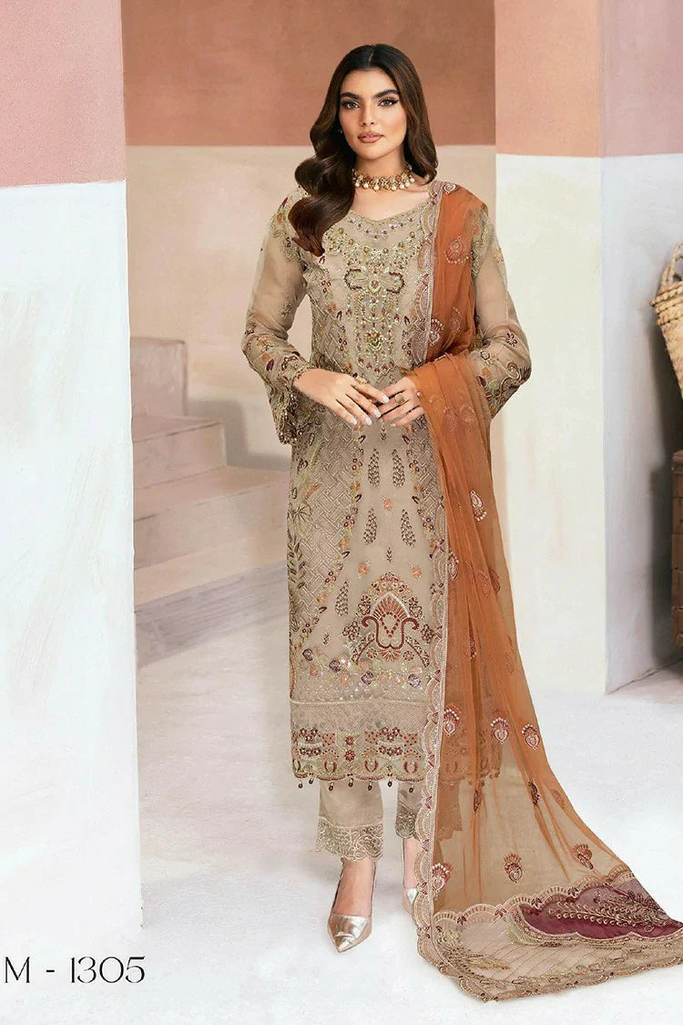 Ramsha - Minhal Embroidered Collection Vol 13 - M-1305 - Unstitched