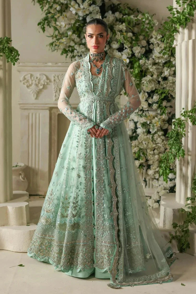 Khurshid - Festive Fusion Vol 1 - WF253FF1-1-Jade Crown - Unstitched