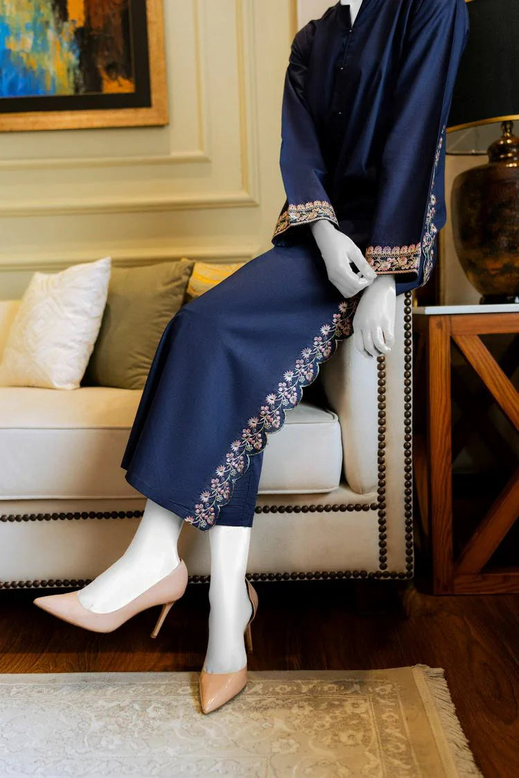 Picture of Summer '24 - Blue Embroidered Suit - Available at Raja Sahib