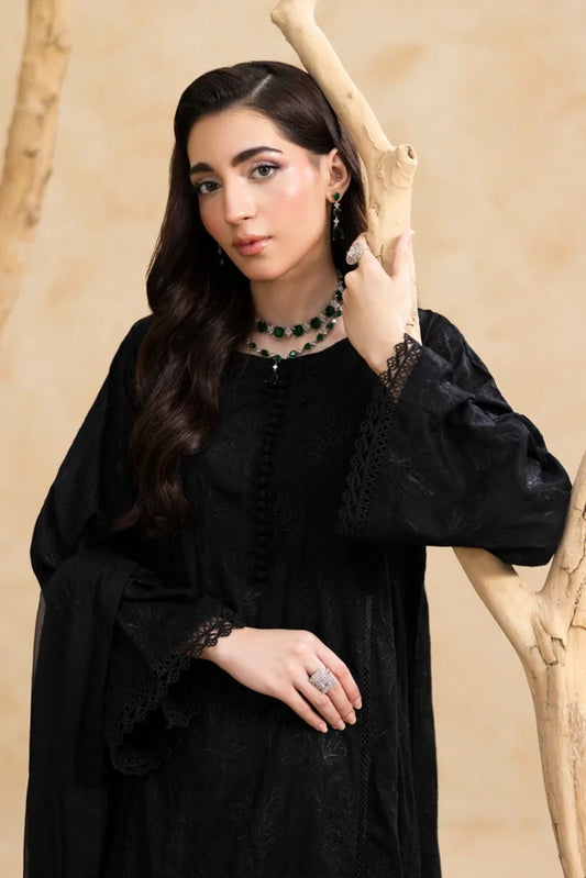 Threads & Weaves - Black Embroidered Suit - 3 Piece