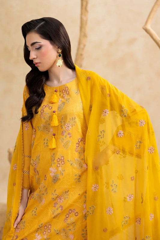 Threads & Weaves - Mustard Yellow Embroidered Suit - 3 Piece