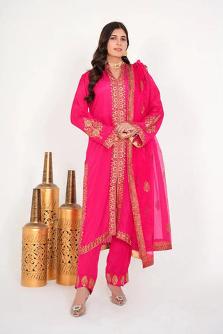 Picture of Emeralds - Block Printed Festive Pret - Blush - Available at Raja Sahib