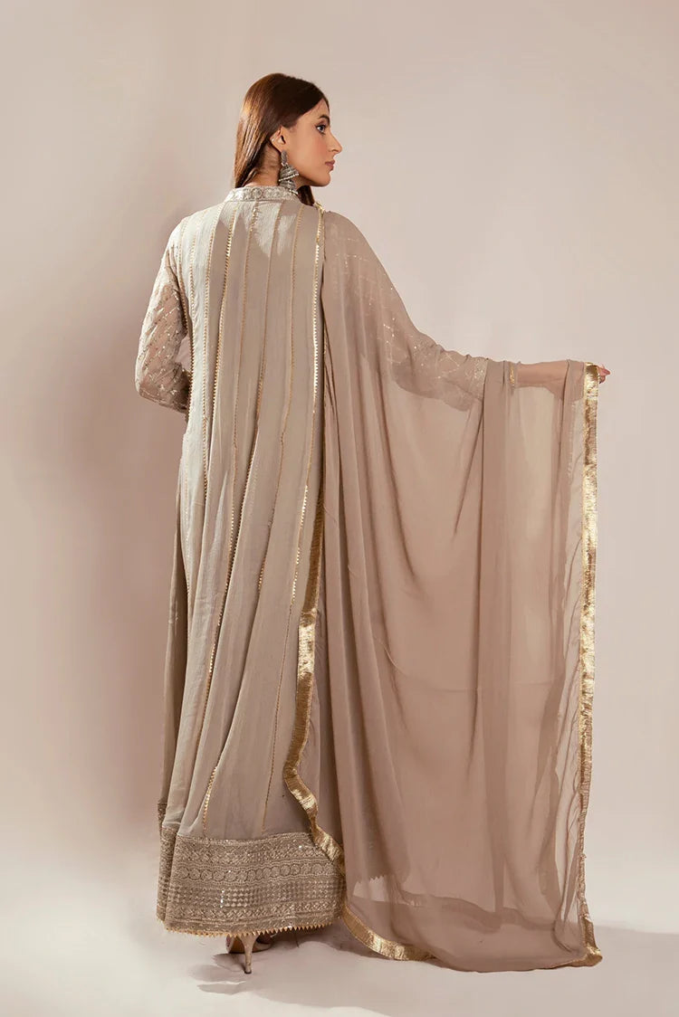 Picture of Manahils - Safiyya RTW Collection - Camel-106 - Available at Raja Sahib