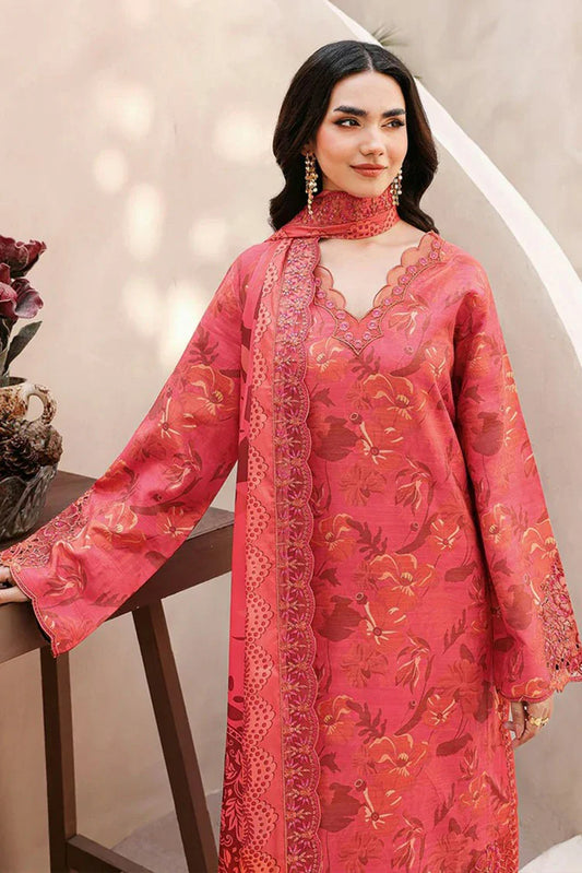 Ramsha - Naqsh Embroidered Rawsilk Collection - RS-06 - Unstitched