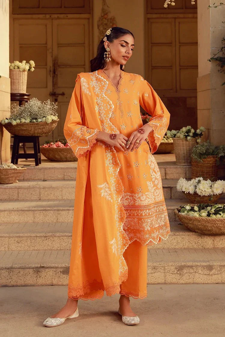 Sahar - Festive Chikankari Edit - CK-26-V2-06-Marigold Fiesta - Unstitched