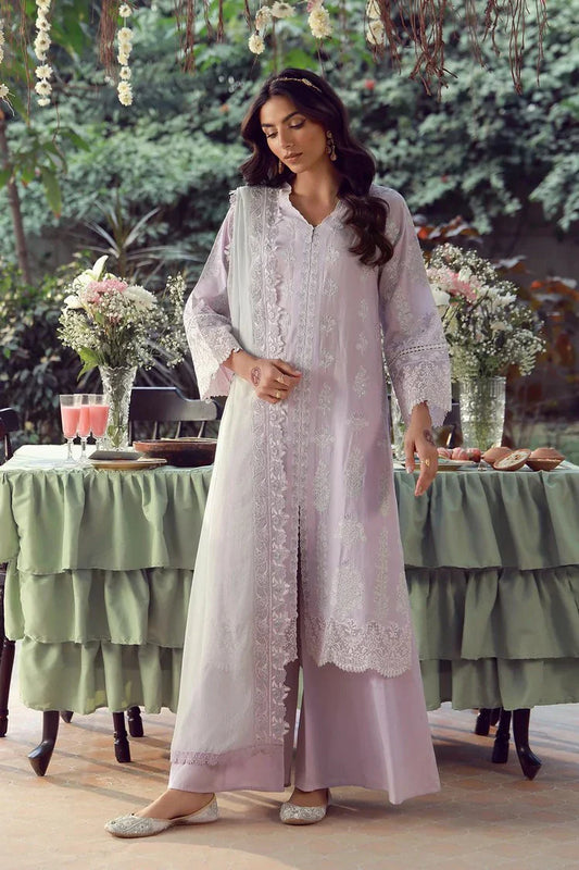 Sahar - Festive Chikankari Edit - CK-26-V2-08-Lilac Twilight - Unstitched