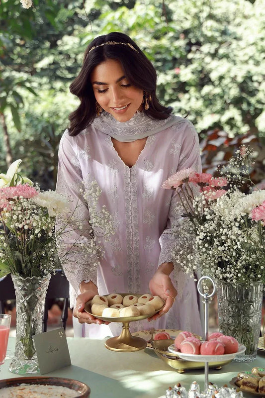 Sahar - Festive Chikankari Edit - CK-26-V2-08-Lilac Twilight - Unstitched