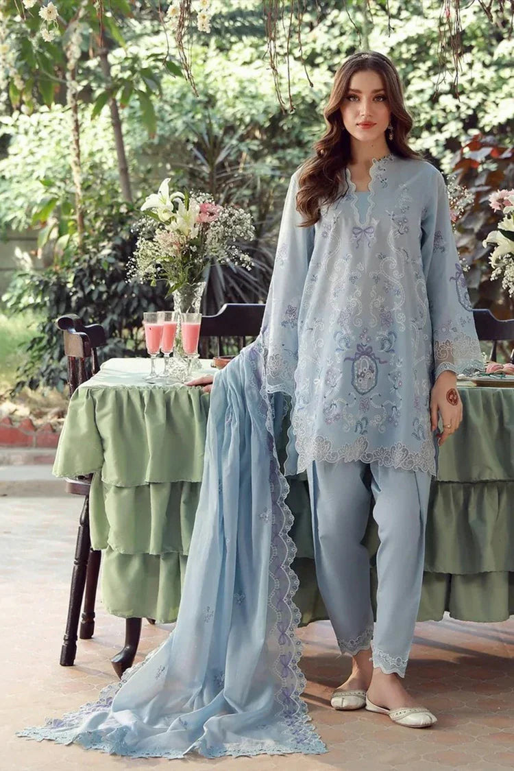 Sahar - Festive Chikankari Edit - CK-26-V2-09-Sky Garden Waltz - Unstitched