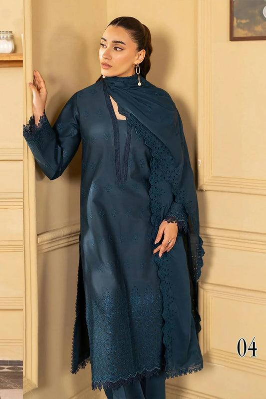 Rajbari - Raha Premium Chikankari - Design 04 - Unstitched