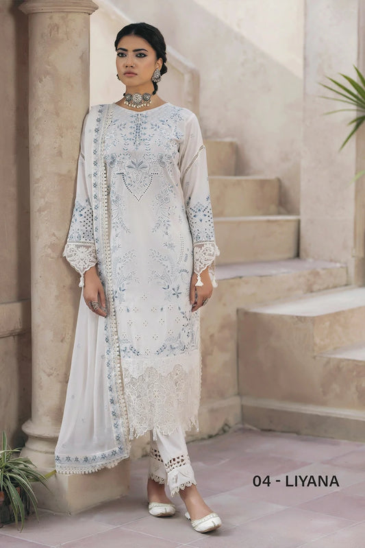 House of Nawab - Zora Luxury Lawn Vol 2 - 04-LIYANA - Unstitched