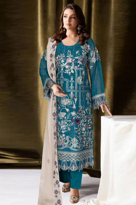 Ramsha - Sangeet Embroidered Chiffon Collection Vol 4 - B-401 - Unstitched