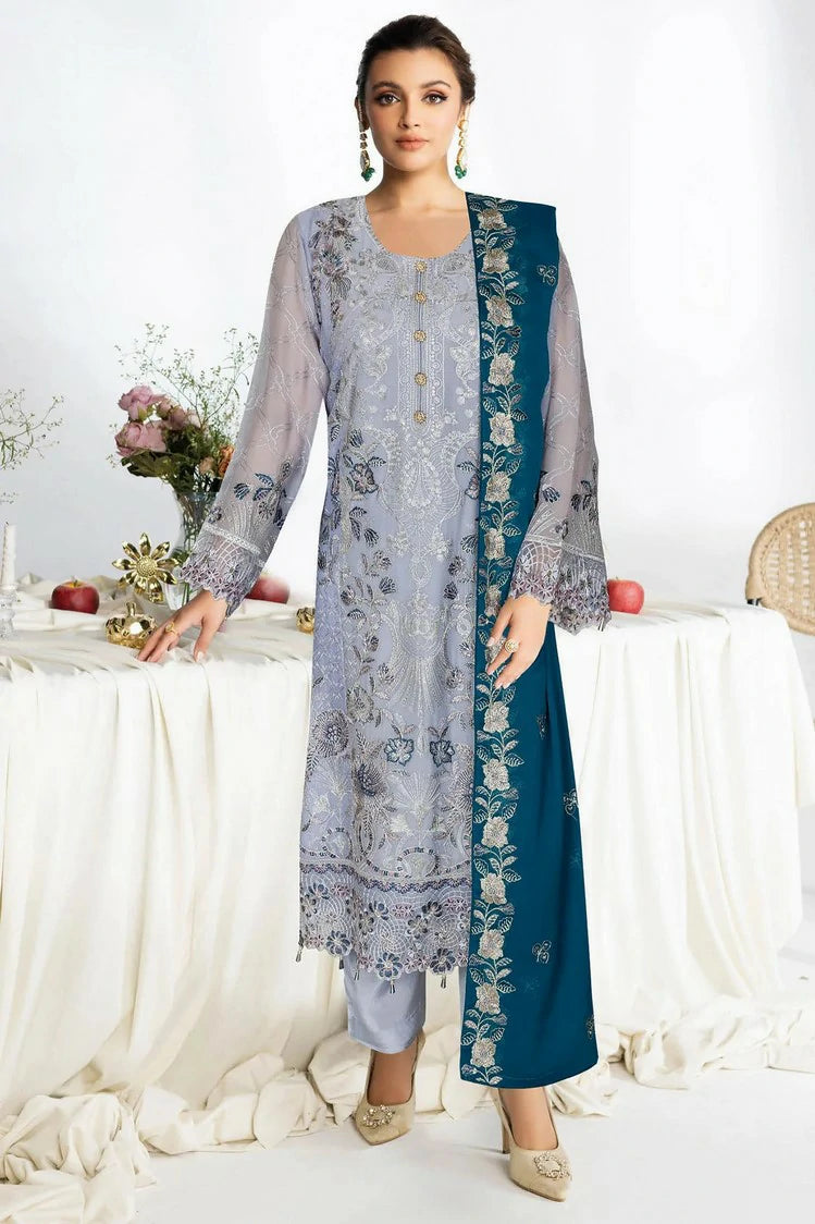 Ramsha - Sangeet Embroidered Chiffon Collection Vol 4 - B-404 - Unstitched