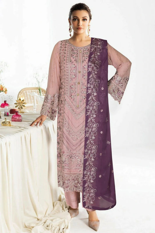 Ramsha - Sangeet Embroidered Chiffon Collection Vol 4 - B-406 - Unstitched