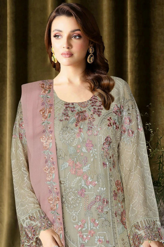 Ramsha - Sangeet Embroidered Chiffon Collection Vol 4 - B-409 - Unstitched