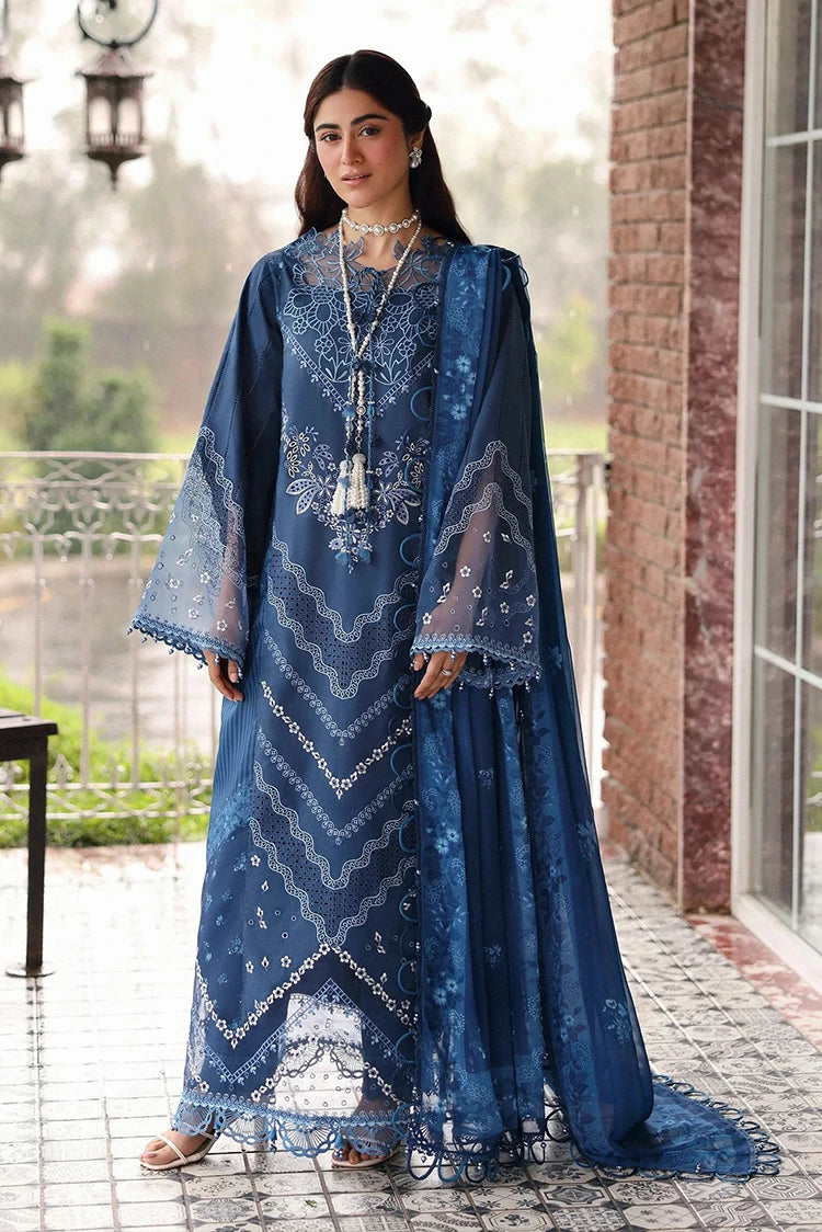 Sardinia - Embroidered Lawn Eid Edit - 06-TERRACE BLUE - Unstitched