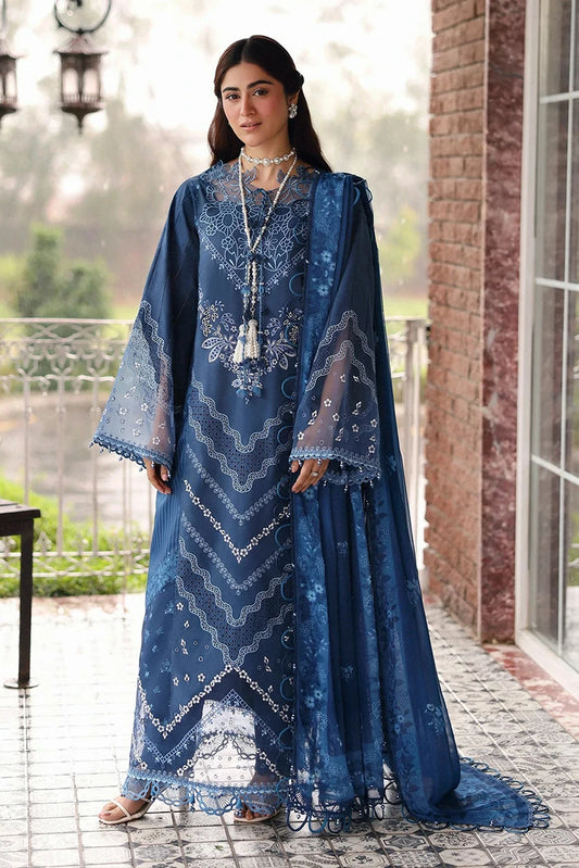 Sardinia - Embroidered Lawn Eid Edit - 06-TERRACE BLUE - Unstitched