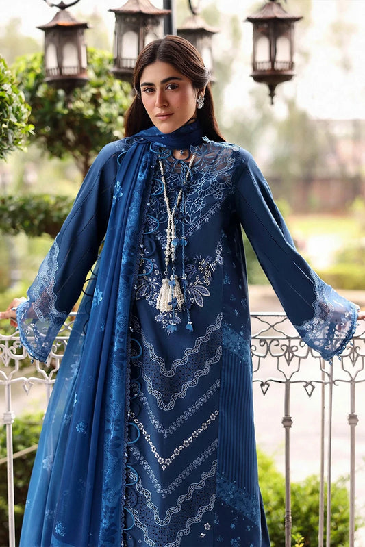 Sardinia - Embroidered Lawn Eid Edit - 06-TERRACE BLUE - Unstitched